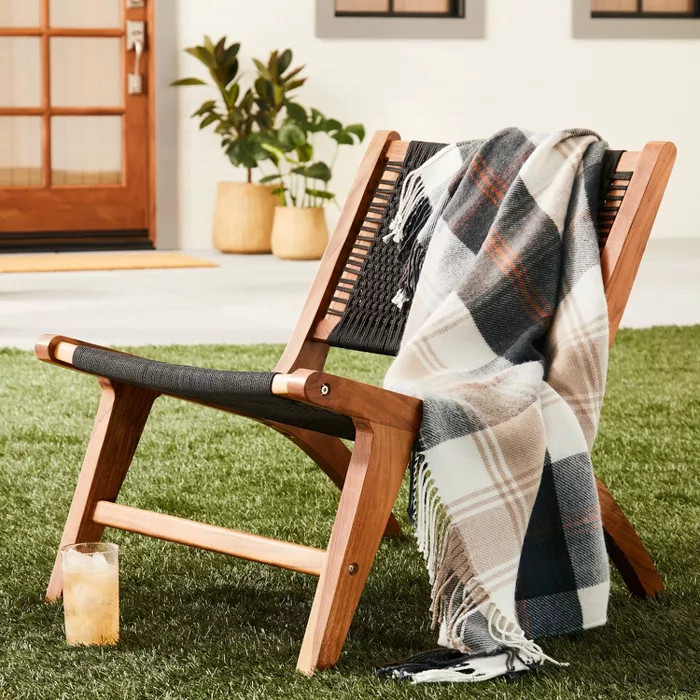 Outdoor Fall Tartan Plaid Fringe Throw Blanket - Hearth & Hand™ with Magnolia | Target