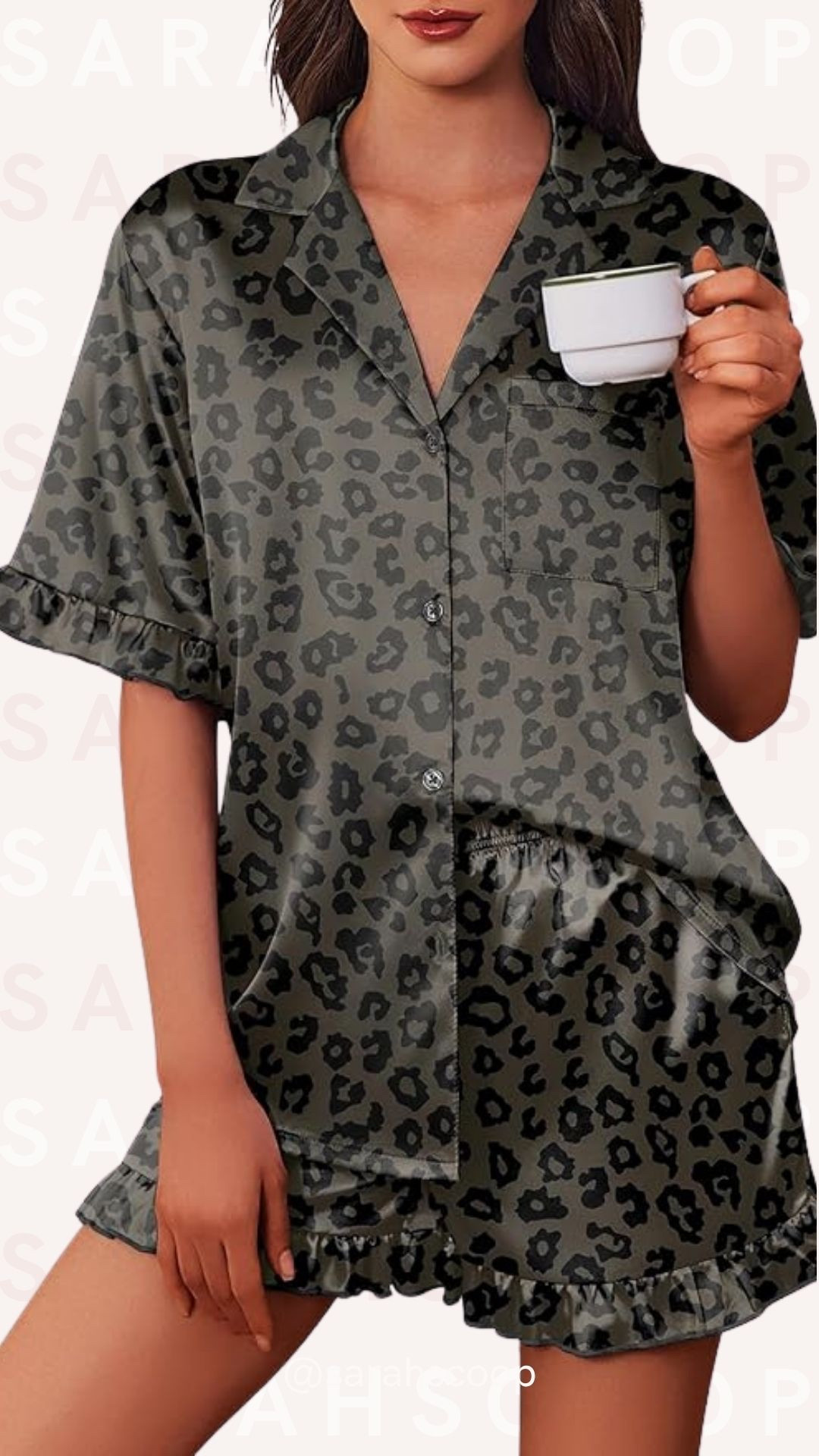 Silky smooth & chic ✨ Loving this black cheetah pajama set that’s as cozy as it is luxe. Perfect for lounging or a stylish night in 🖤🐆 #LTKStyle #LTKFinds 

 