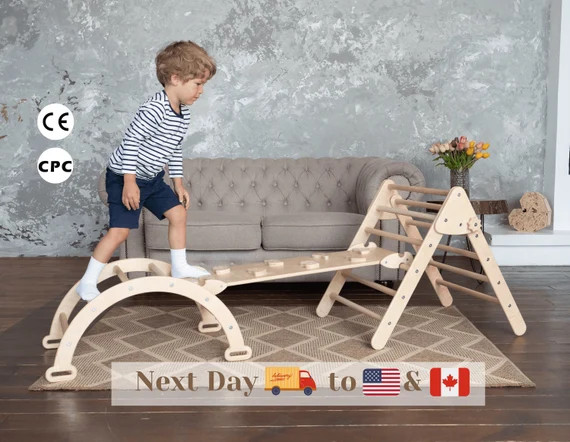 Montessori Step Furniture Climbing Arch  Ladder Board With | Etsy | Etsy (US)