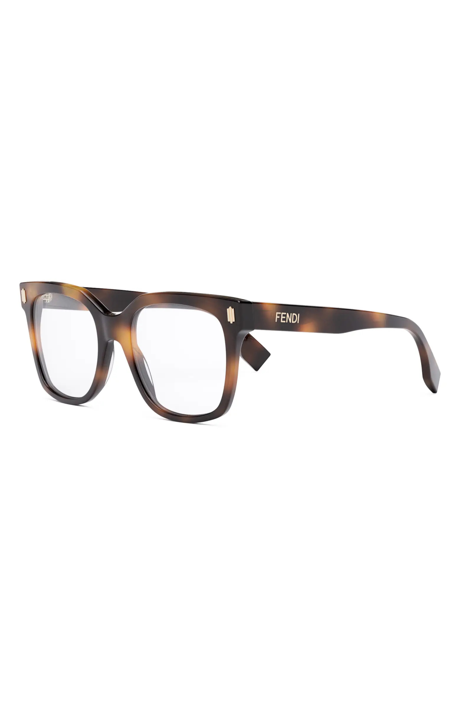 Fendi 'Fendi Bold 52mm Square Optical Glasses | Nordstrom | Nordstrom
