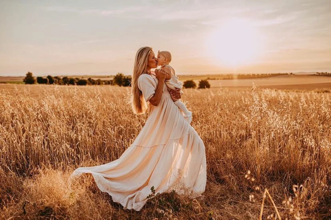 Fusion Bohemian Maternity Dress for Pregnancy Photoshoot, Plus Size Boho Maternity Gown for Babys... | Etsy (US)