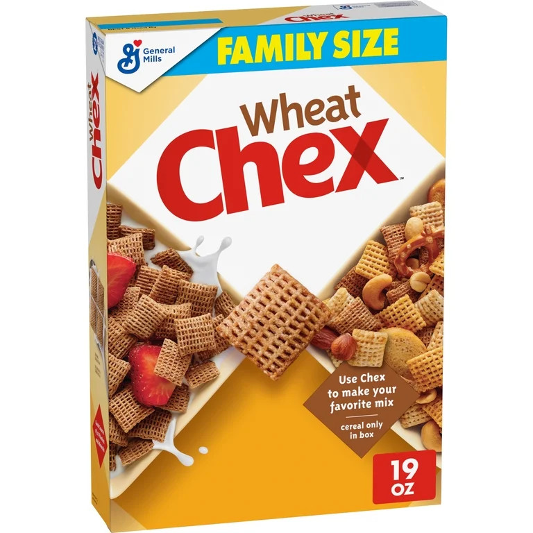 Wheat Chex Breakfast Cereal, Homemade Chex Mix Ingredient, Family Size, 19 oz | Walmart (US)