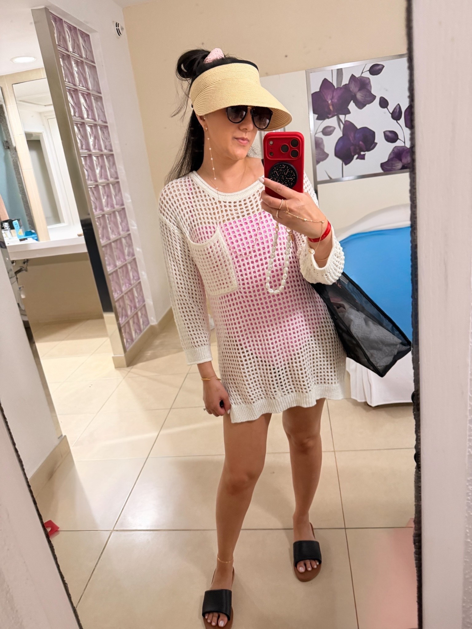 Poolside things I loved by the beach 🏝️ 
Happy shopping 🛍️ 
Wearing size small in coverup and one piece swimsuit 🩱