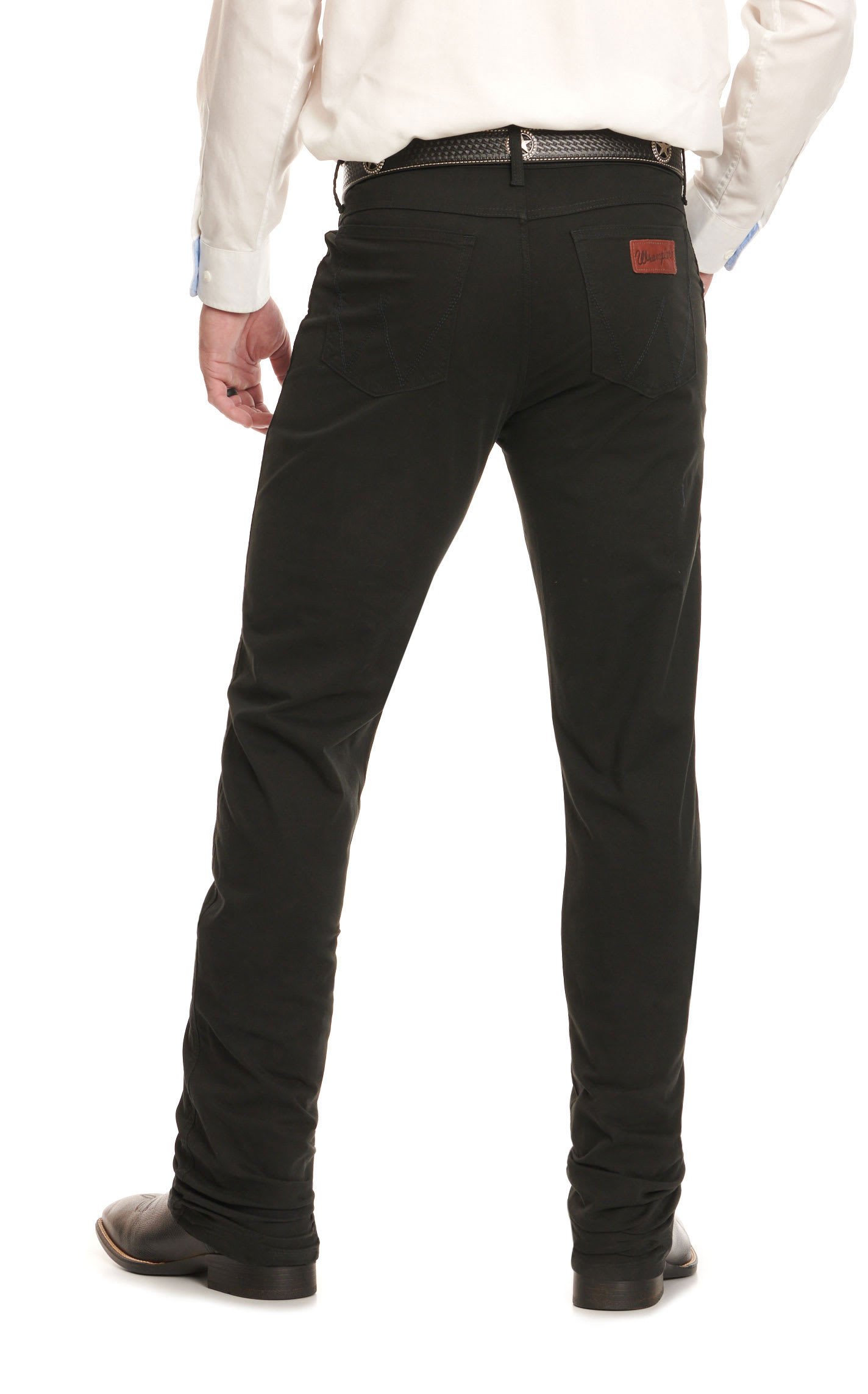 Wrangler Retro Men's Blackest Black Slim Fit Straight Leg Jeans - 36x32 - From Cavender's | Cavender's