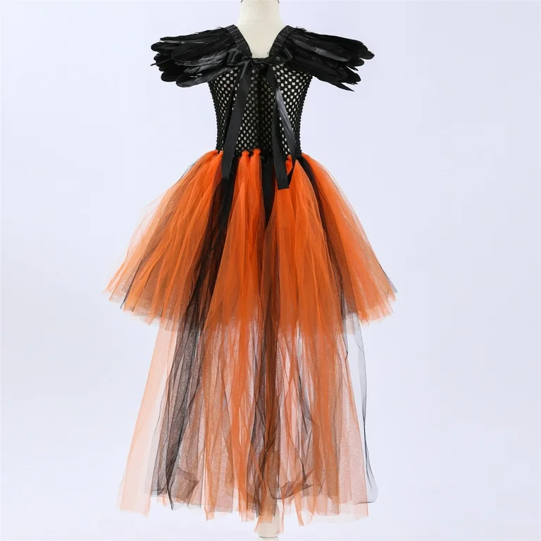 Generic Toddler Kids Baby Girls Magnificent Witch Halloween Rainbow Black Gown Fancy Dress Up Par... | Walmart (US)