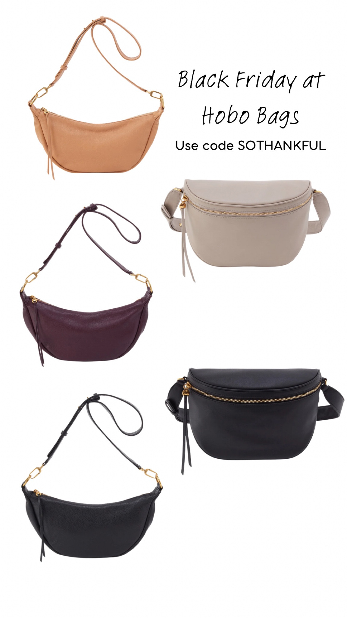 Use code SOTHANKFUL for 25% off sitewide at Hobo Bags

#LTKCyberWeek #LTKsalealert #LTKGiftGuide