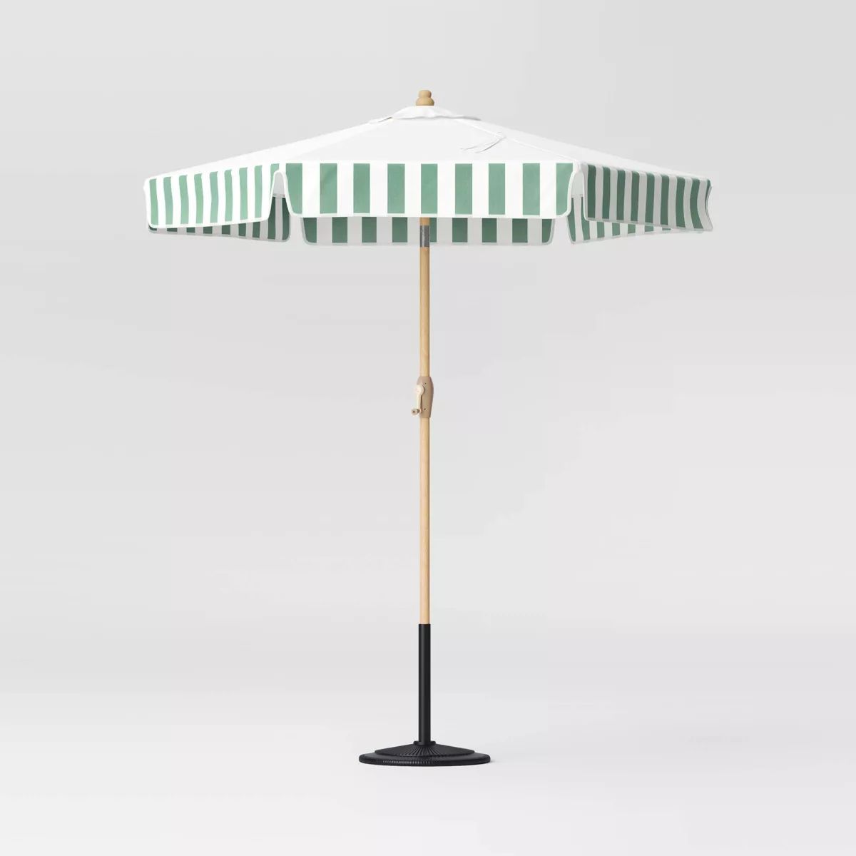 6.5' Round Valance Outdoor Patio Market Umbrella Green Sprinkle Stripe - Threshold™ designed wi... | Target