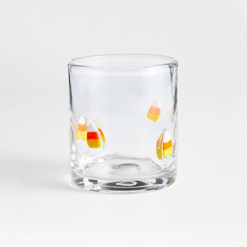 Candy Corn Icon 15-Oz. Double Old-Fashioned Glass + Reviews | Crate & Barrel | Crate & Barrel