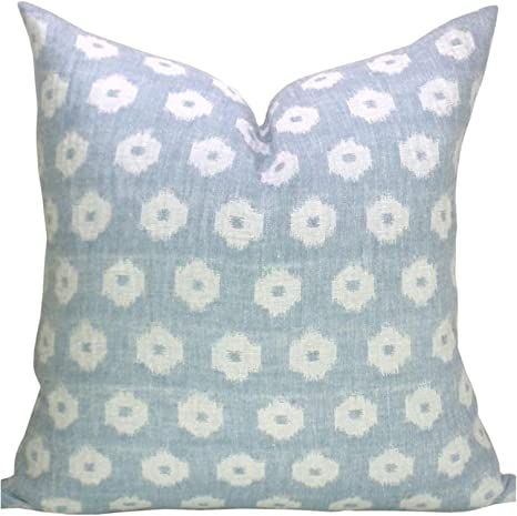 Flowershave357 Timur Weave Pillow Cover in Sky Blue Background Throw Pillow Cover | Amazon (US)