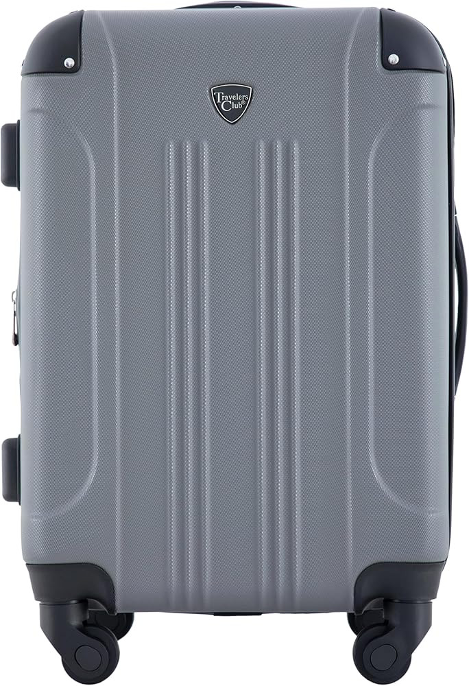 Travelers Club Chicago Hardside Expandable Spinner Luggage, Charcoal, 22" Carry-On | Amazon (US)