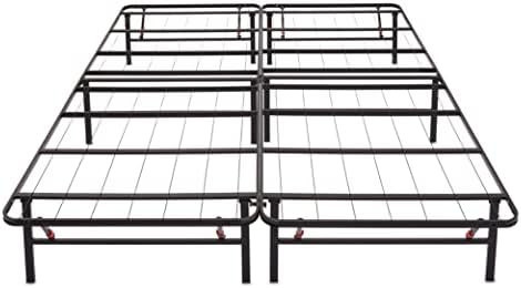 Amazon Basics Foldable 14-Inch Black Metal Platform Bed Frame with Tool-Free Assembly, No Box Spr... | Amazon (US)