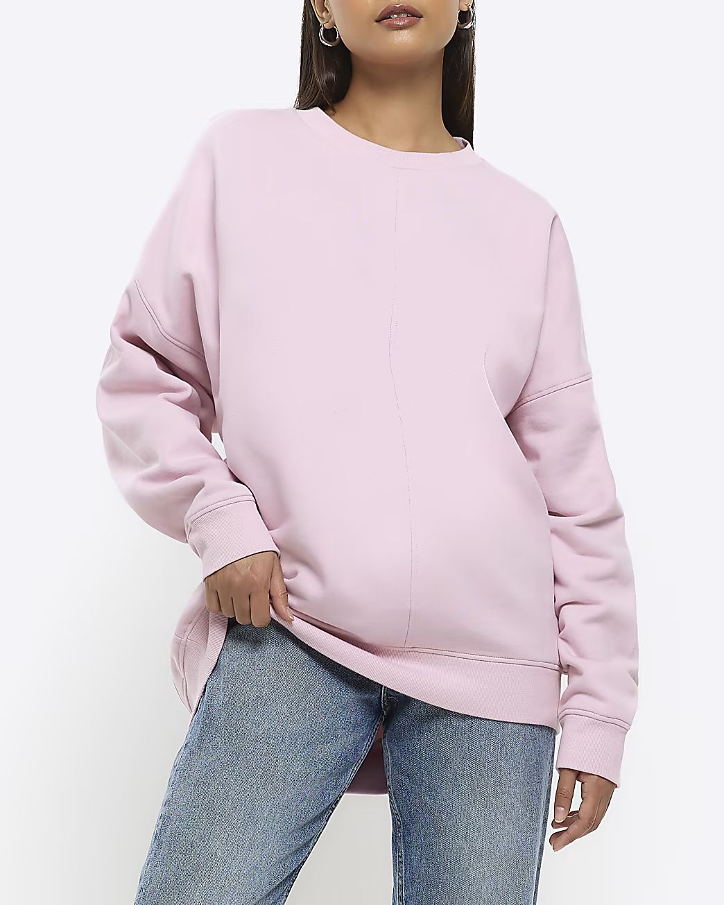 Pink oversized sweatshirt | River Island (UK & IE)