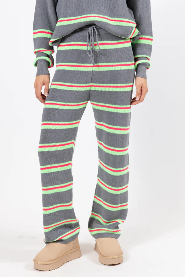 Seeing Stripes Pink and Green Striped Pants | Pink Lily