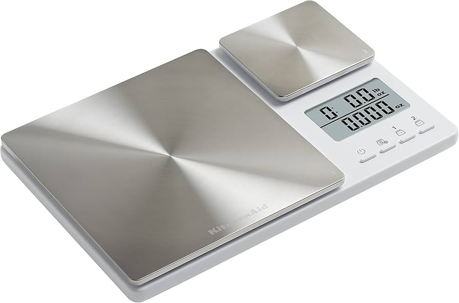 KitchenAid KQ909 Dual Platform Digital Kitchen and Food Scale, 11 pound capacity and Precision 16... | Amazon (US)