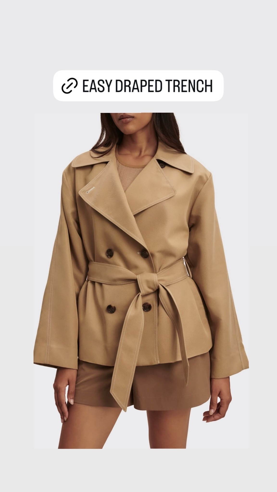 Draped trench for fall.

#LTKSeasonal #LTKstorytime #LTKTravel
