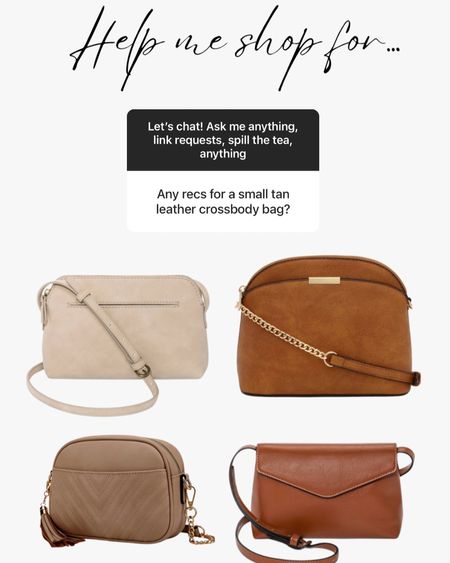 Tan leather crossbody bags 
Target bags on clearance under $15


#LTKsalealert #LTKitbag #LTKstyletip