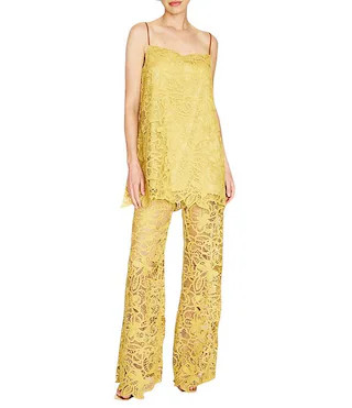 Tansy Square Neck Sleeveless Lace Overlay Coordinating Tunic Dress | Dillard's