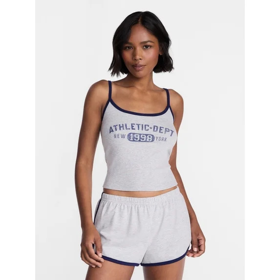 No Boundaries Sports Tank Top and Shorts Sleep Set, 2-Piece, Women's XS-XXL | Walmart (US)