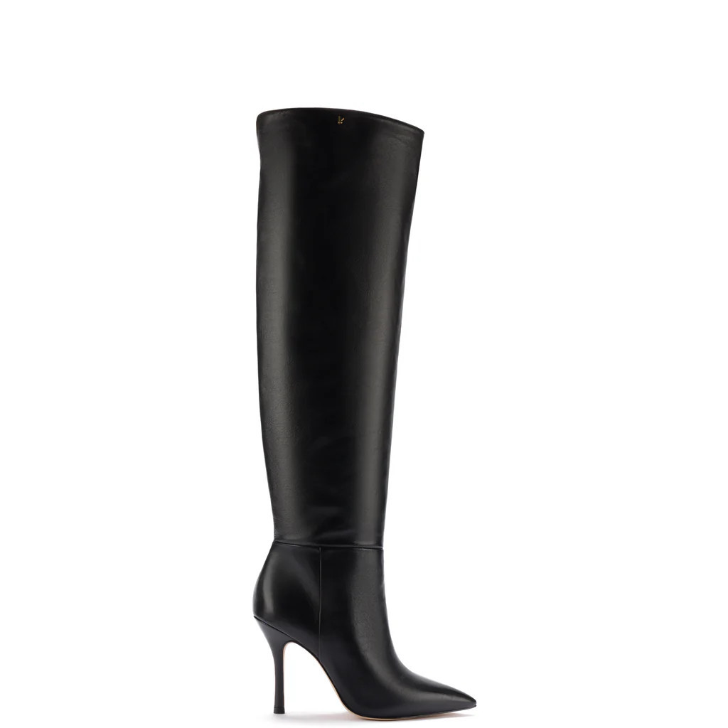 Kate Hi Boot In Black Leather | Larroude