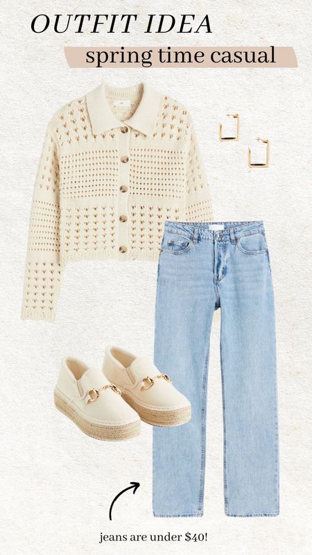 Outfit idea - these items are each under $50 🤩 I recently got these jeans and love them, they are so comfy! 

Spring style; spring outfit; casual outfit; mom style; espadrilles; white sweater; Christine Andrew; H&M 

#LTKSeasonal #LTKstyletip #LTKunder50