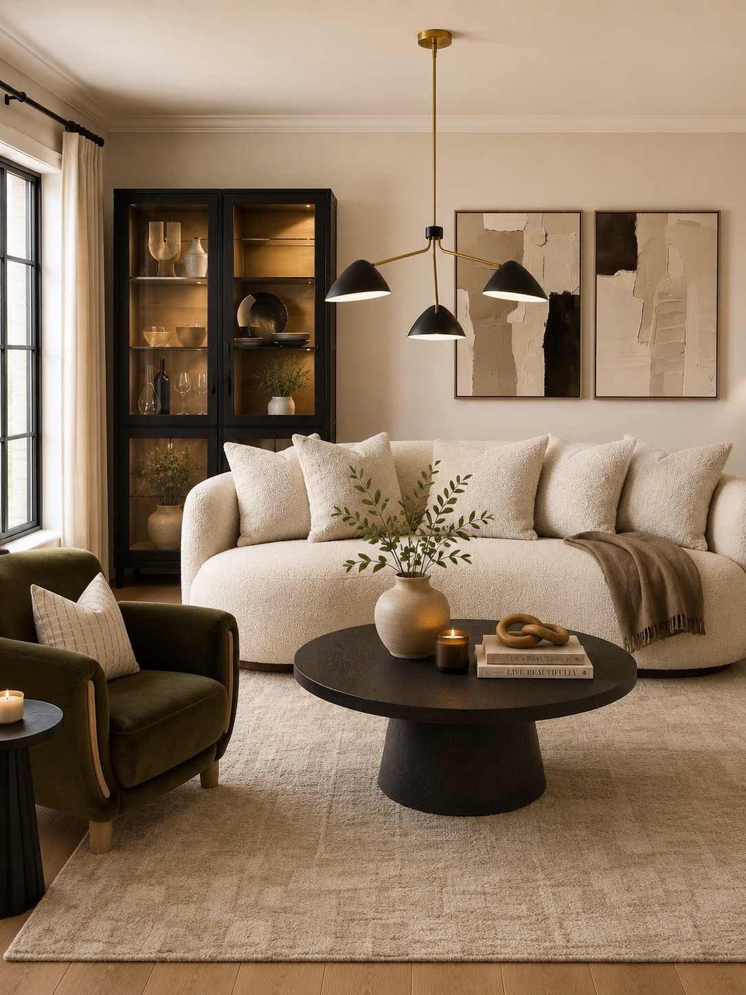 Living Room Decor Ideas, Living Room Moodboard, Sofa, Home Decor, Living Room Ideas, Family Room Ideas, Family Room Moodboard, Olive Green Accent Chair, Transitional living room design, Modern Organic living room decor, Abstract art

#LTKstyletip #LTKhome #LTKsale