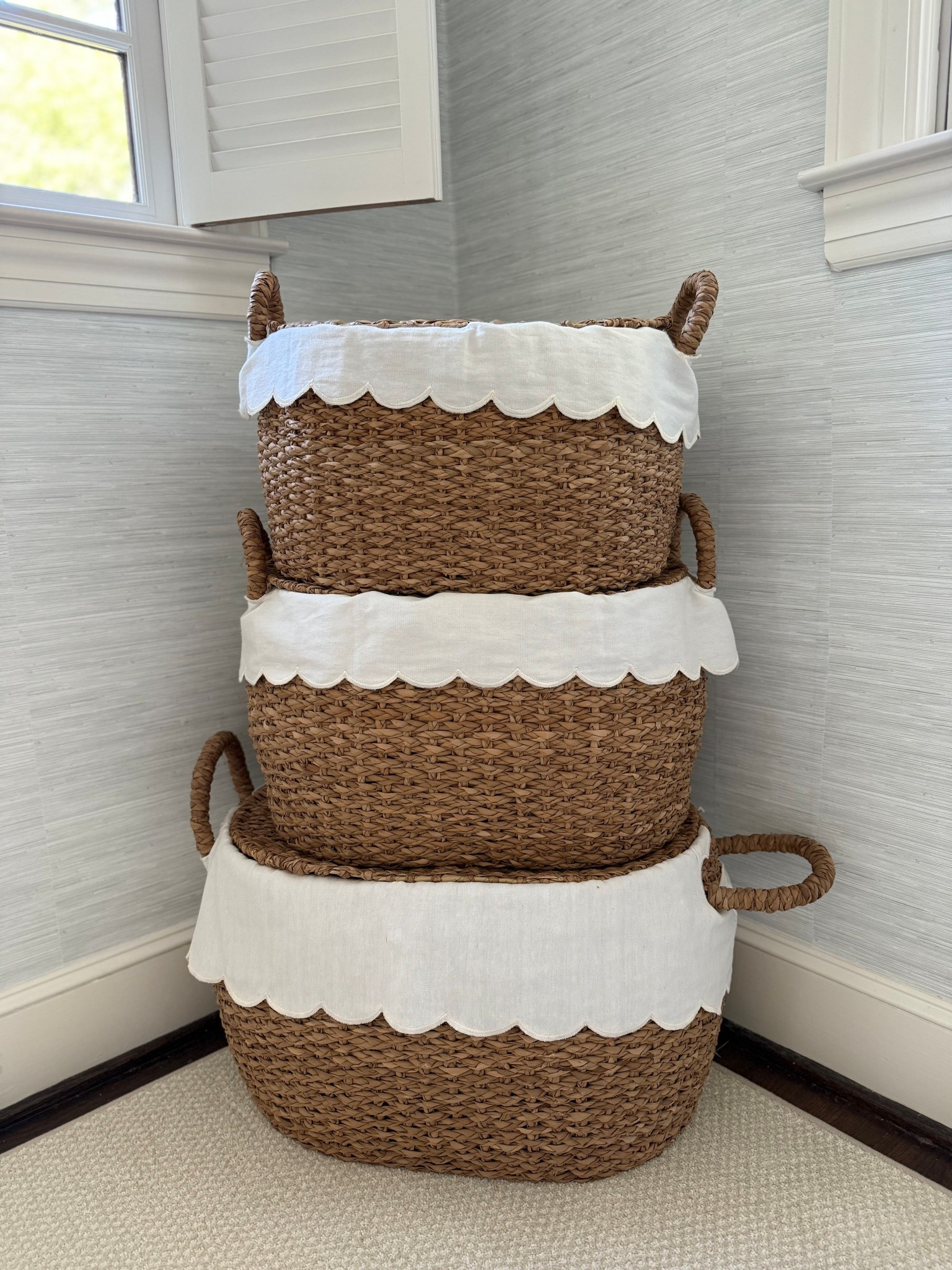 My darling nursery baskets are on sale from Ballard! I use these to store extra blankets, towels and the next size up clothes

#LTKHome #LTKBump #LTKBaby