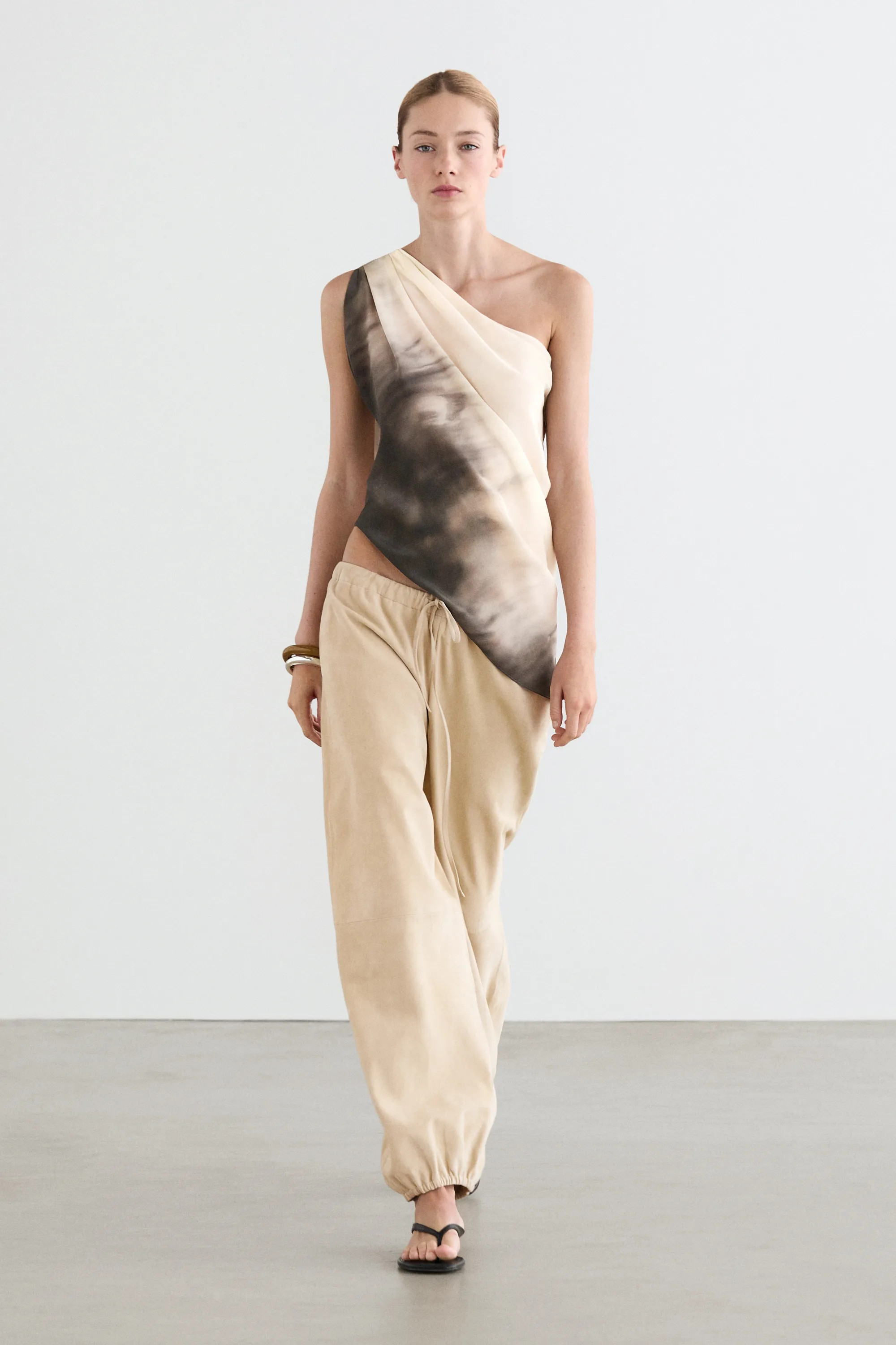 ASYMMETRIC DRAPED TOP | Massimo Dutti UK