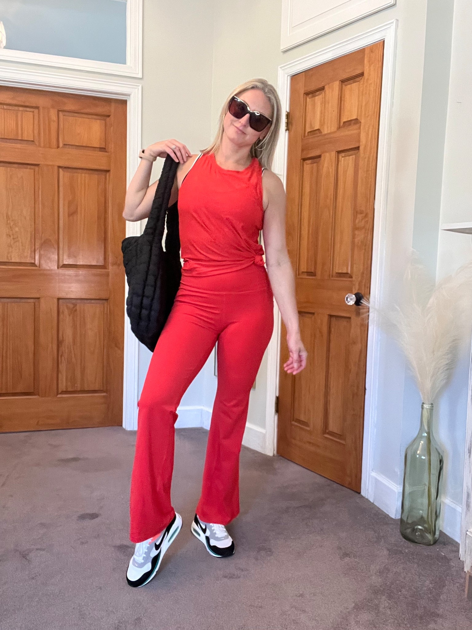 Spring means COLOR and I love this set I created by matching these two Walmart finds together. Add a puffer bag and some Nikes and you’re good to go! 
This outfit would be perfect for errands & even travel. 

#LTKTravel #LTKOver40 #LTKootd