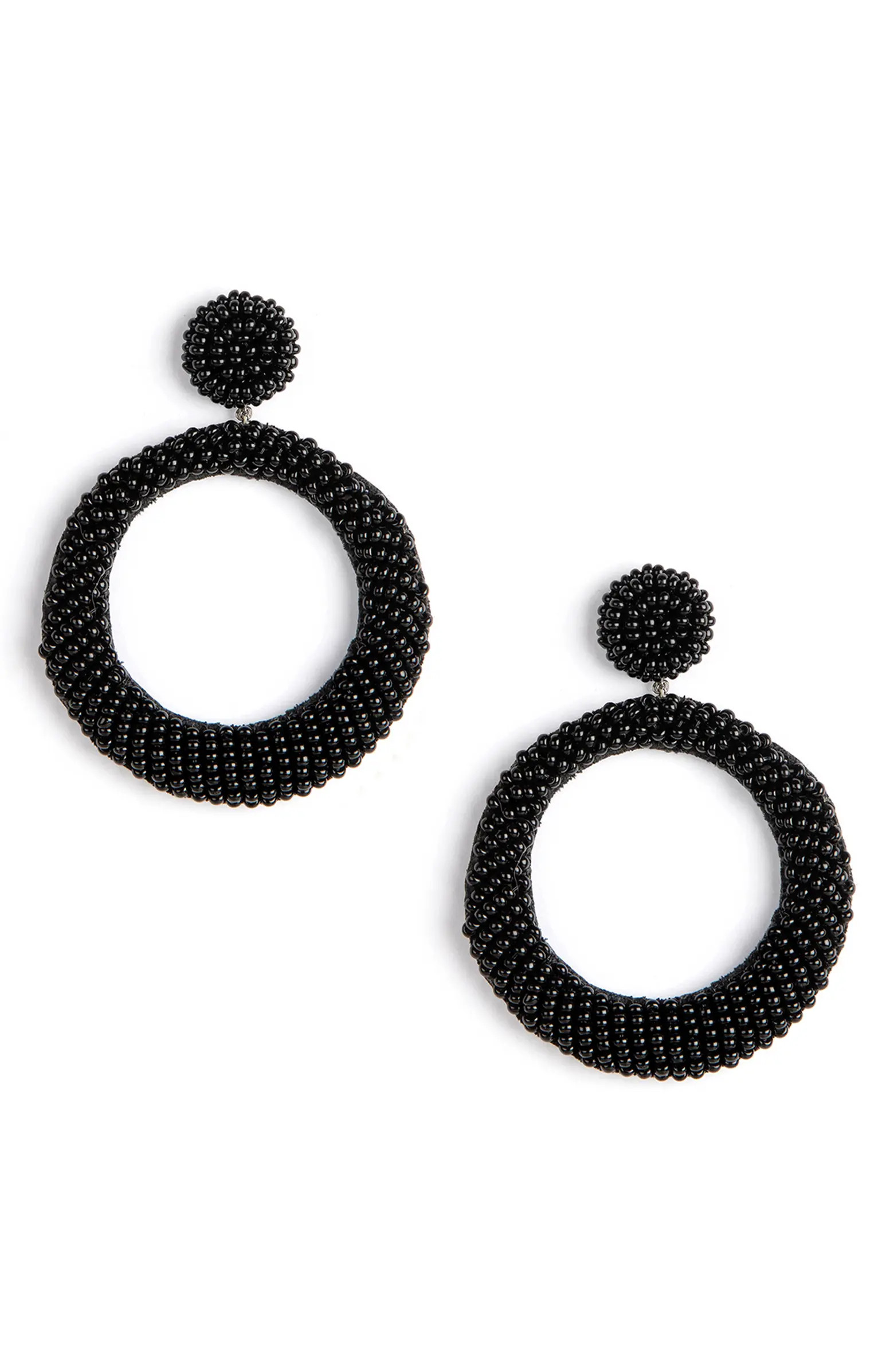 Asta Beaded Hoop Drop Earrings | Nordstrom