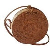 WUBU Handwoven Round Rattan Cross Bag (Flower Weave), Round Bag, Straw Bag, Bali Bag | Etsy (US)
