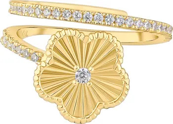 CZ by Kenneth Jay Lane Striated Clover Wrap Ring | Nordstromrack | Nordstrom Rack