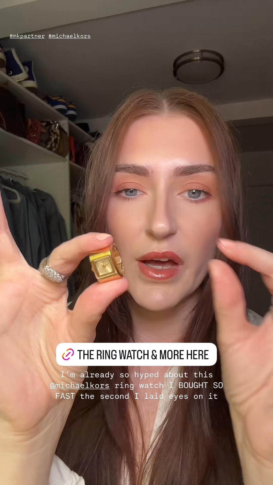 I’m already so hyped about this @michaelkors ring watch I BOUGHT SO FAST the second I laid eyes on it #mkpartner #michaelkors  