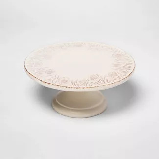 11" Stoneware Floral Cake Stand - Threshold™ | Target