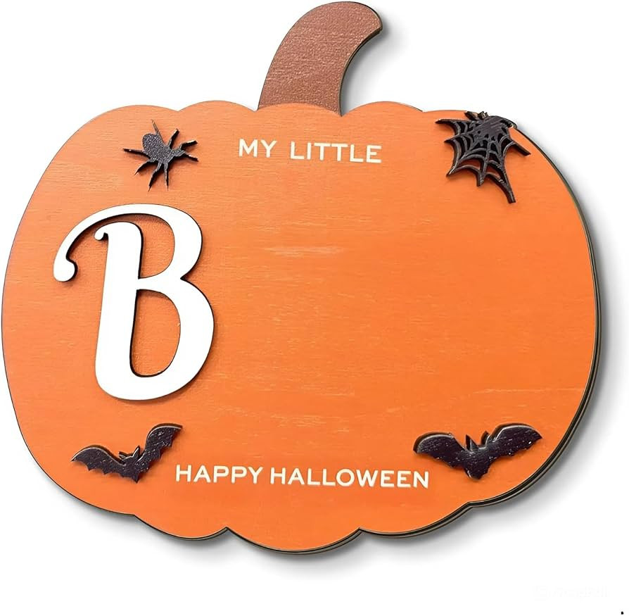 My First Halloween Sign, 8.5" DIY Baby's First Halloween Footprints Craft, Baby's First Halloween... | Amazon (US)
