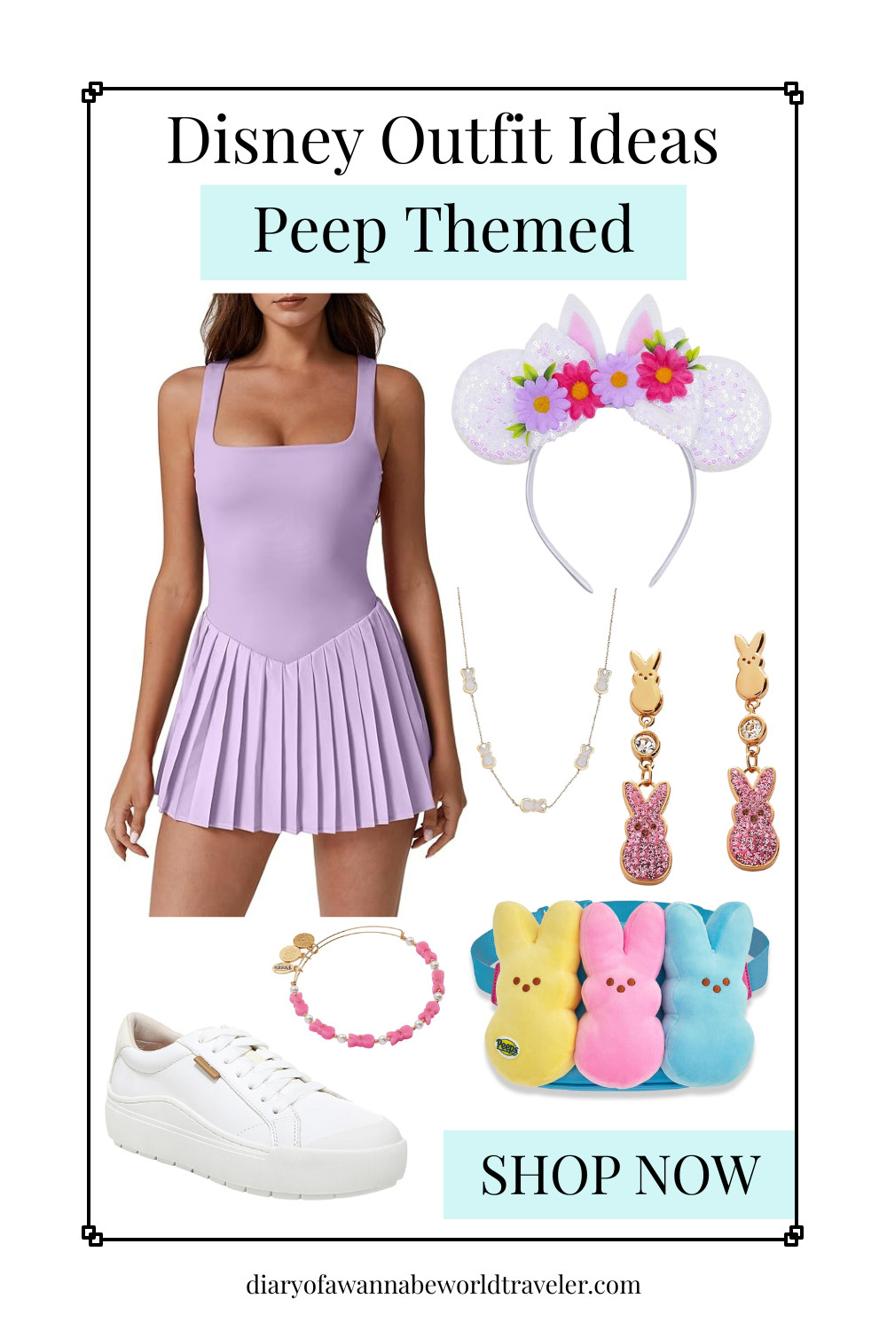 This Peep-inspired Disney outfit is sweet, cheerful, and full of Easter fun! 🐥🌸 With pastel colors, playful accessories, and Peep-themed jewelry and bags, it’s perfect for celebrating Easter at Disney or adding a fun twist to your spring park look. Shop the full Peep Disney outfit below and save this for your trip!

Peep Disney outfit, Easter Disney outfit, pastel Disney outfit, Peep accessories, Peep jewelry, spring Disney outfit, cute Disney outfit, comfy Disney outfit, Easter park outfit, Disney vacation outfits 

 #LTKgrwm #LTKSeasonal #LTKTravel