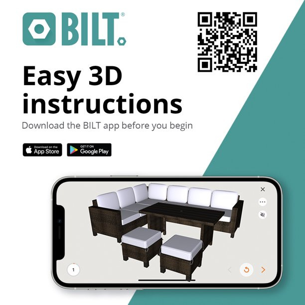 Better Homes & Gardens Brookbury 5-Piece Outdoor Furniture Wicker Sectional Dining Set - Light Gr... | Walmart (US)