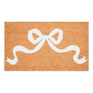 Pretty White bow Doormat, 17" x 29 | The Home Depot