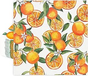 AnyDesign 80 Pack Orange Luncheon Napkins Disposable Orange Fruit Paper Decorative Napkins Desser... | Amazon (US)