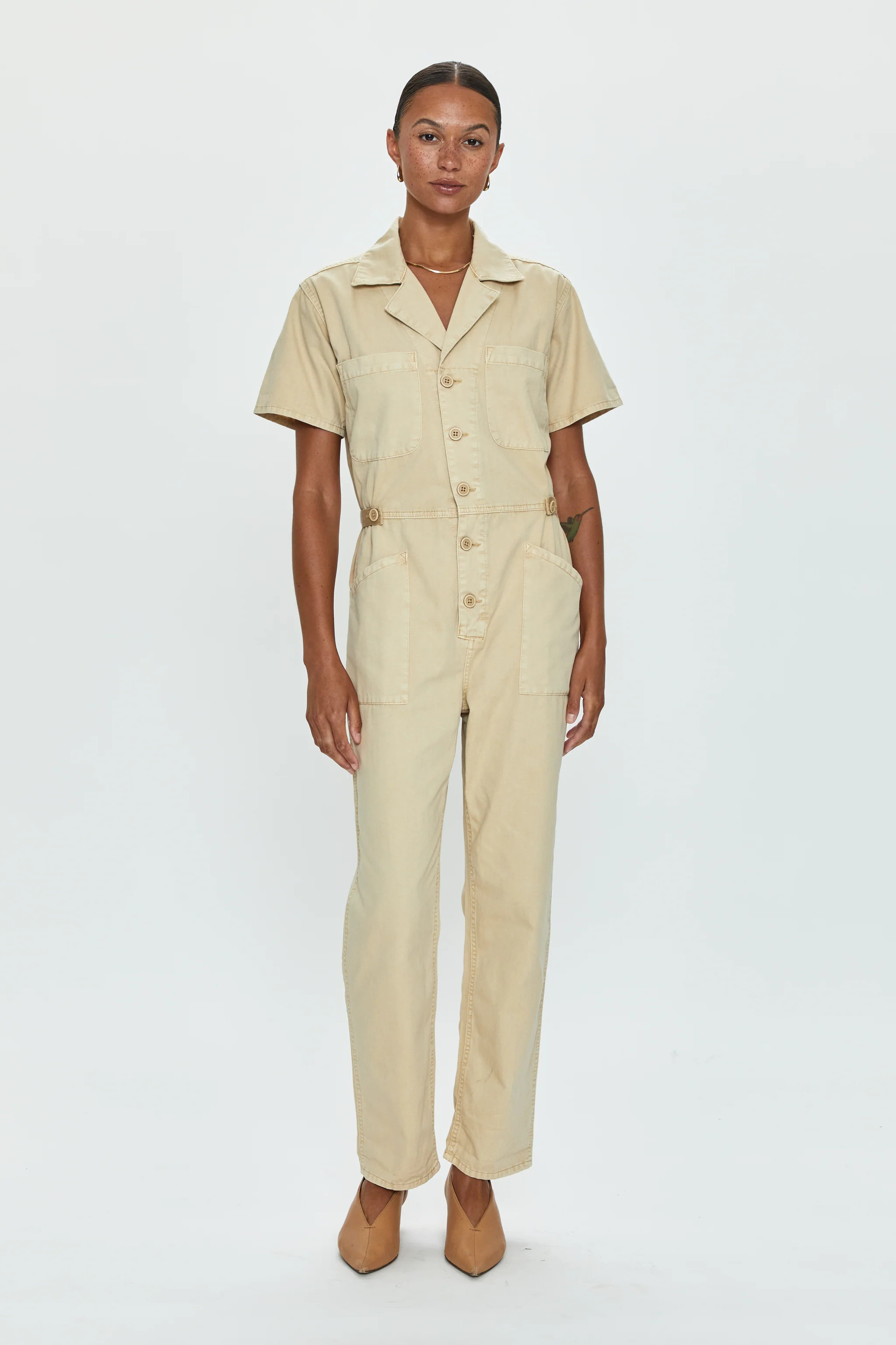 Grover Jumpsuit - Champagne | Pistola Denim