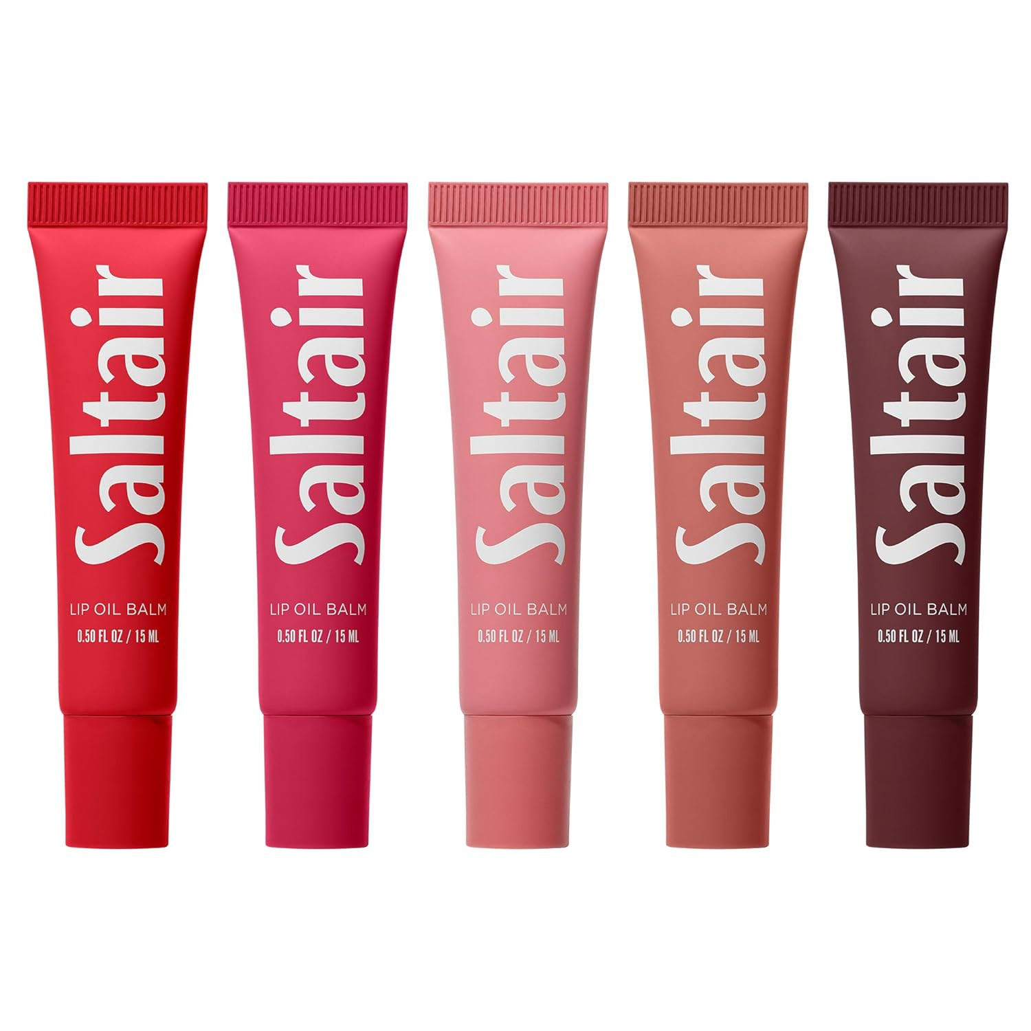 Saltair Hydrating Lip Oil Balm, Clear and Tinted Lip Gloss, Everyday Shades 5-Pack. Moisturizing ... | Amazon (US)