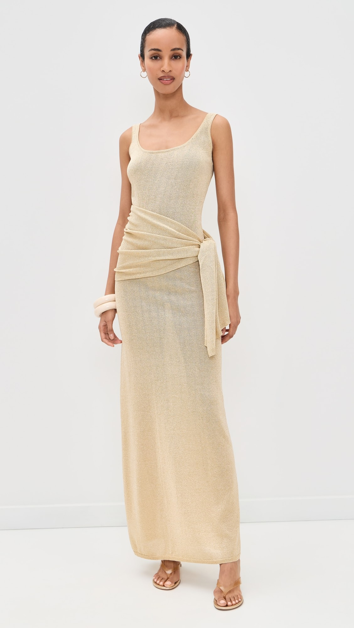 4th & Reckless Aria Metallic Knitted Maxi Dress | Shopbop | Shopbop
