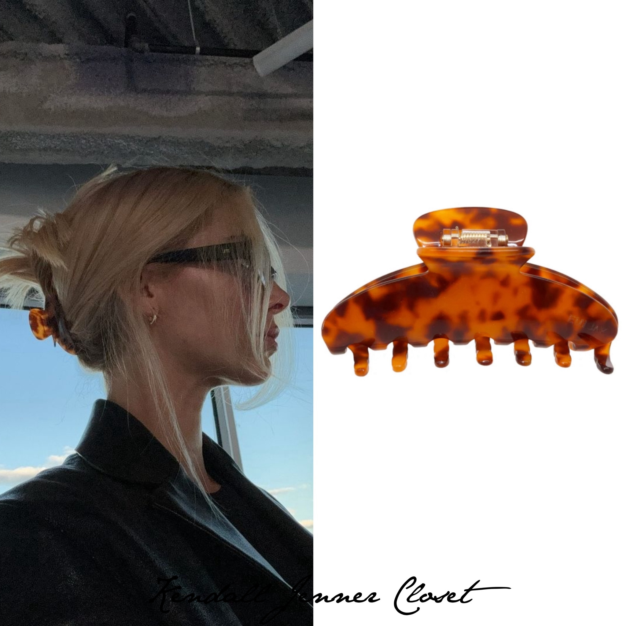 @KendallJenner via Instagram 👩🏼

#KendallJenner keeps her new blonde hair up with the @EmiJay ‘Big Effing Clip’ in Tortoise ($34).🤎



#LTKFindsUnder50 #LTKStyleTip #LTKBeauty
