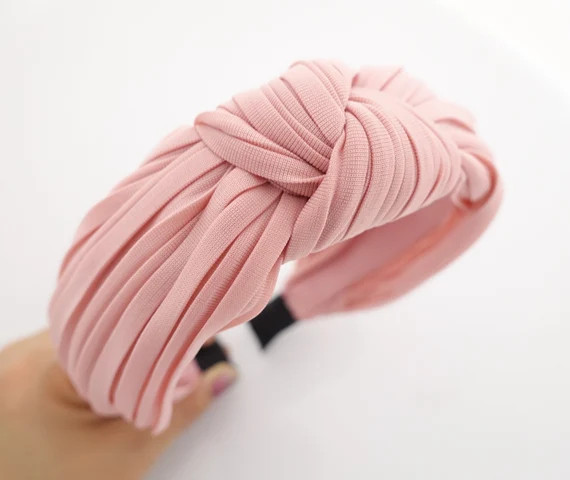 solid pleated knot headband women hairband hair accessory | Etsy (US)