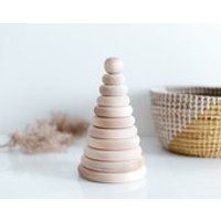 Wooden stacking pyramid, Natural birch wood, Wooden Toy, Wooden stacking toy, Ring stacker, Montesso | Etsy (US)
