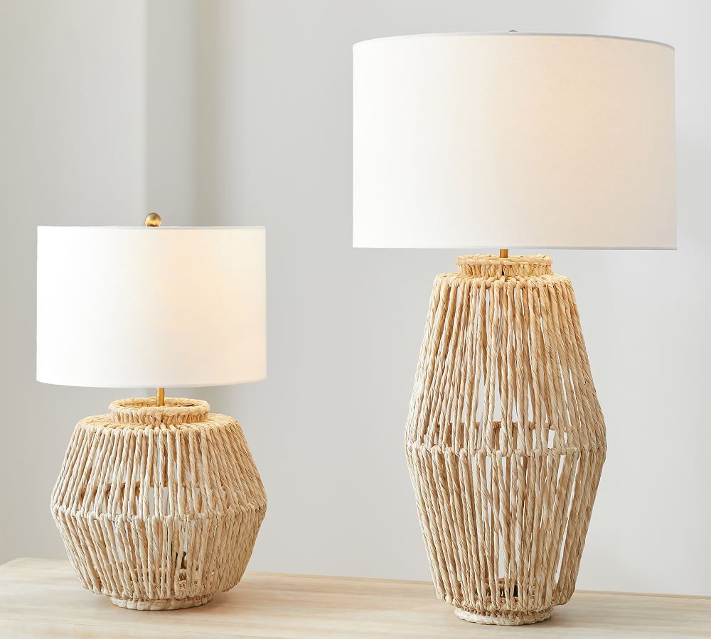 Abaca Woven Table Lamp | Pottery Barn (US)