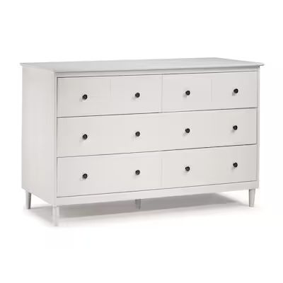 Walker Edison White Pine 6-Drawer Standard Dresser | Lowe's
