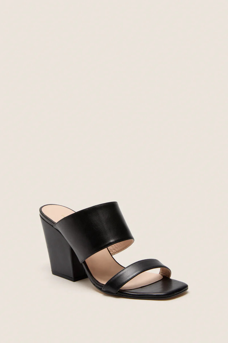 Black Leather Carly Heels | Tuckernuck (US)