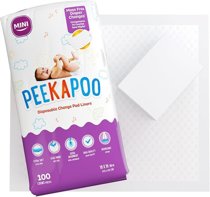 Disposable Changing Pads for Baby - 100 Pack - 18 x 16 Inches - Waterproof Absorbent Changing Pad... | Amazon (US)