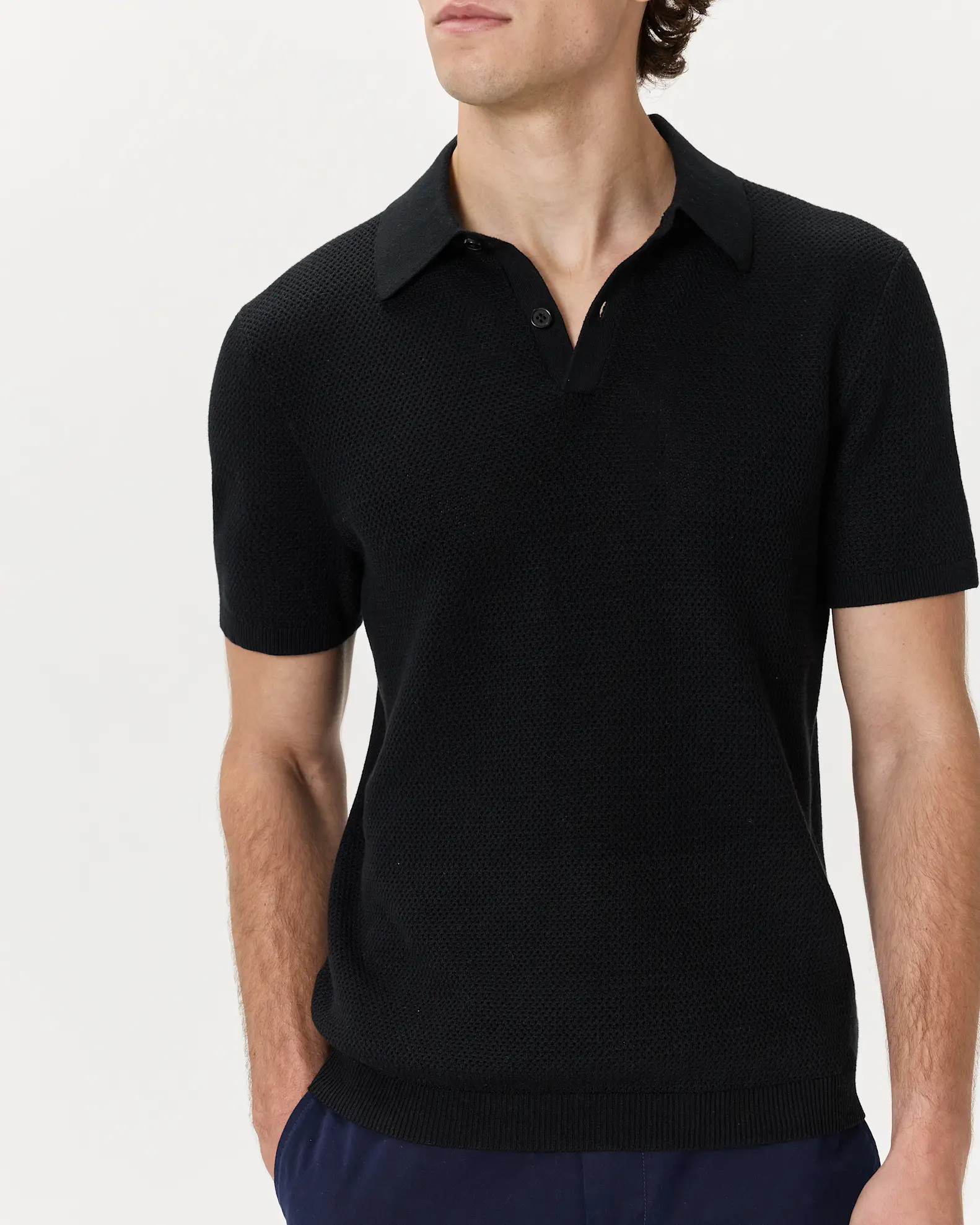 100% Organic Cotton Mesh-Stitch Sweater Polo | Quince