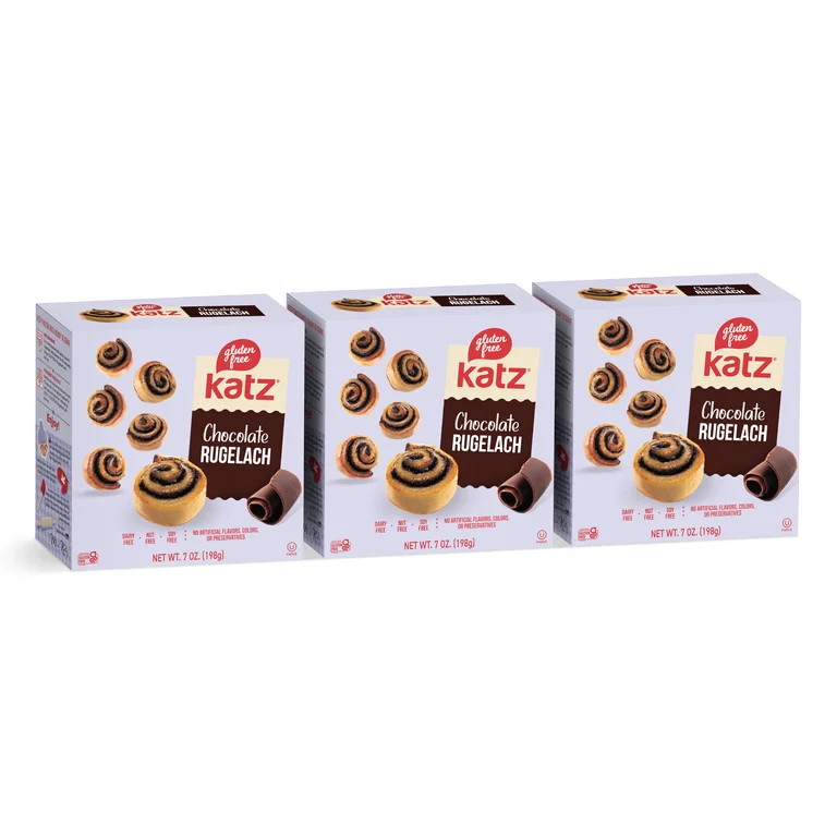 Katz Gluten Free Chocolate Rugelech |Gluten Free, Dairy Free, Nut Free, Soy Free, Kosher | (3 Pac... | Walmart (US)
